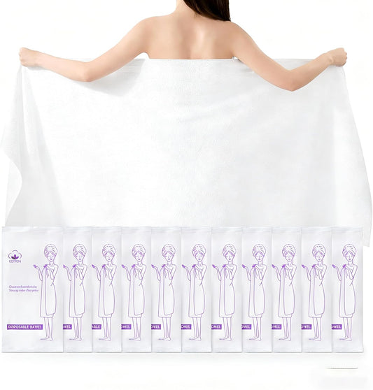 12 Pack Disposable Bath Towels, 55x27.5 Inches Portable Camping Towels
