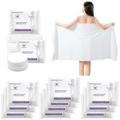 10 Pack Disposable Bath Towels for Travel Compressed Towels Large 55''X28''