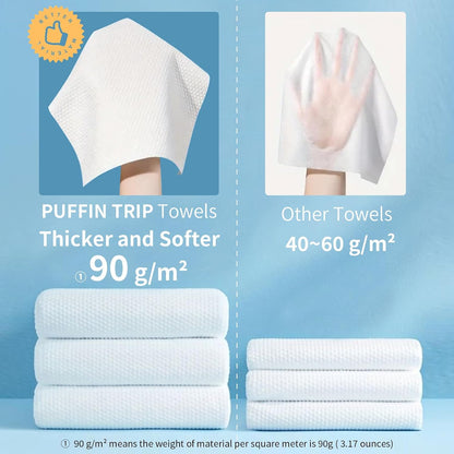 Disposable Compressed Face Towels 28PCS 15''x10'' Large Thick Coin Tissue
