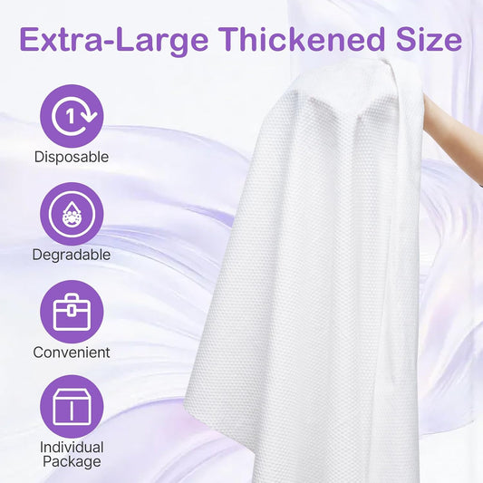 6 Pack Disposable Bath Towels, 55x27.5 Inches Portable Camping Towels