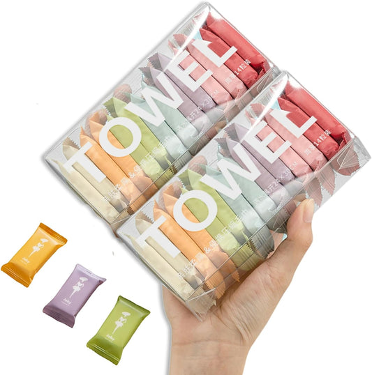 Disposable Compressed Towels, 28Pcs Travel Washcloth Tablets