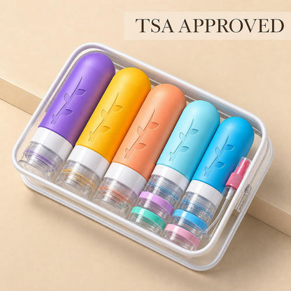Aeomni 19pack TSA Approved Travel Bottles for Toiletries - Silicone travel size Containers, Leak Proof Size Toiletries, Refillable Shampoo and Conditioner Bottles, Travel Essentials