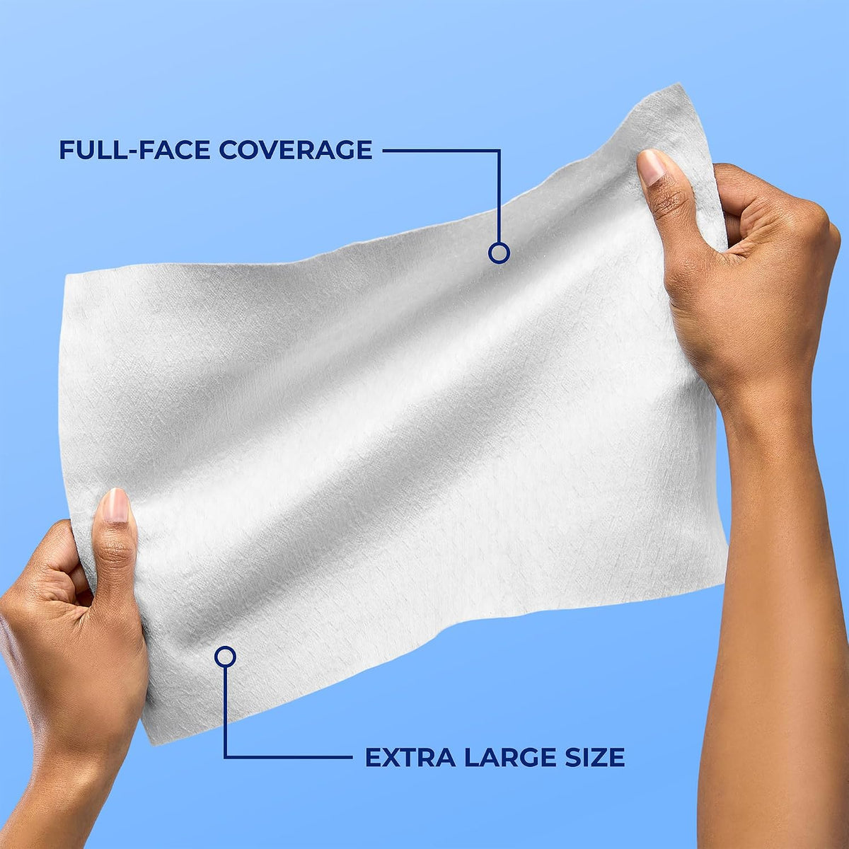 Q-tips Clean Disposable Face Towels for Cleansing, 100% Cotton, 50 Count