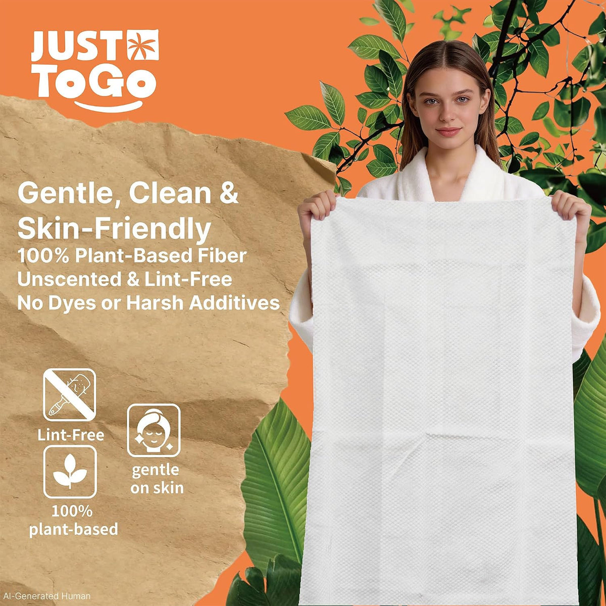 Disposable Bath Towels, 55 x 27.5 in, Vacuum Compressed, 3 Pack