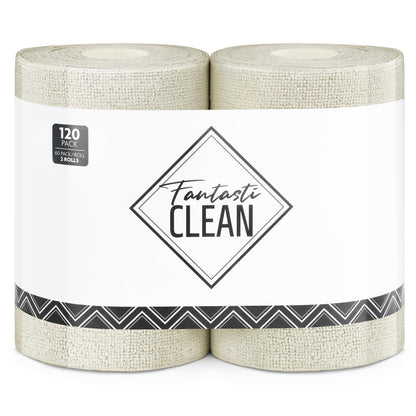 Fantasticlean Microfiber Cleaning Cloth Roll, Pink, 60 Pack, 8" x 8"