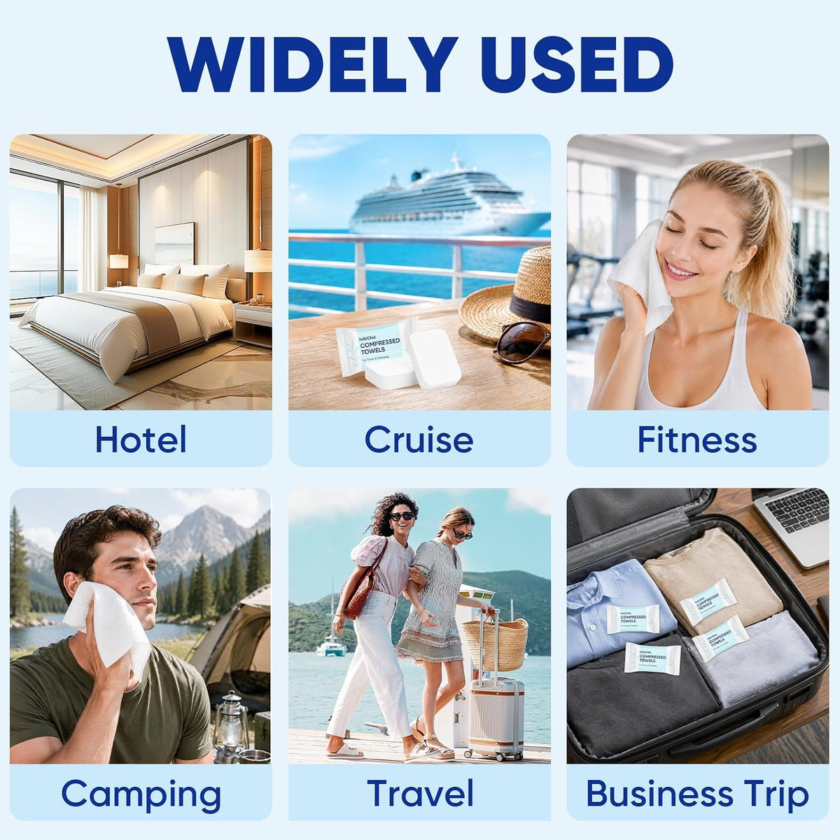 48PCS Disposable Washcloths and Face Towels,(11.5" x10") Compressed Towels