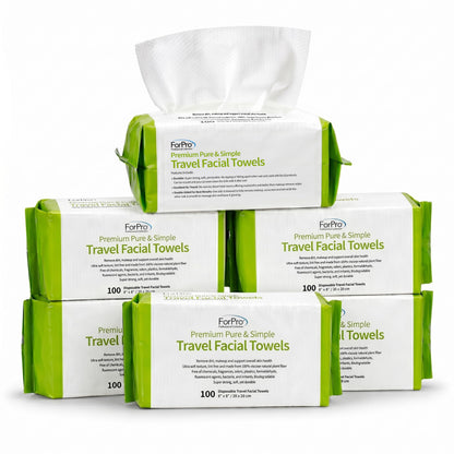 ForPro Pure & Simple XL Facial Towels, 50ct, 10"x11.5", Vegan, Cruelty-Free