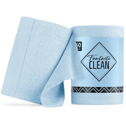 Fantasticlean Microfiber Cleaning Cloth Roll, Pink, 60 Pack, 8" x 8"