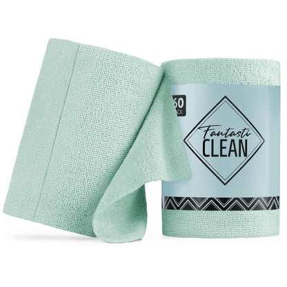Fantasticlean Microfiber Cleaning Cloth Roll, Pink, 60 Pack, 8" x 8"