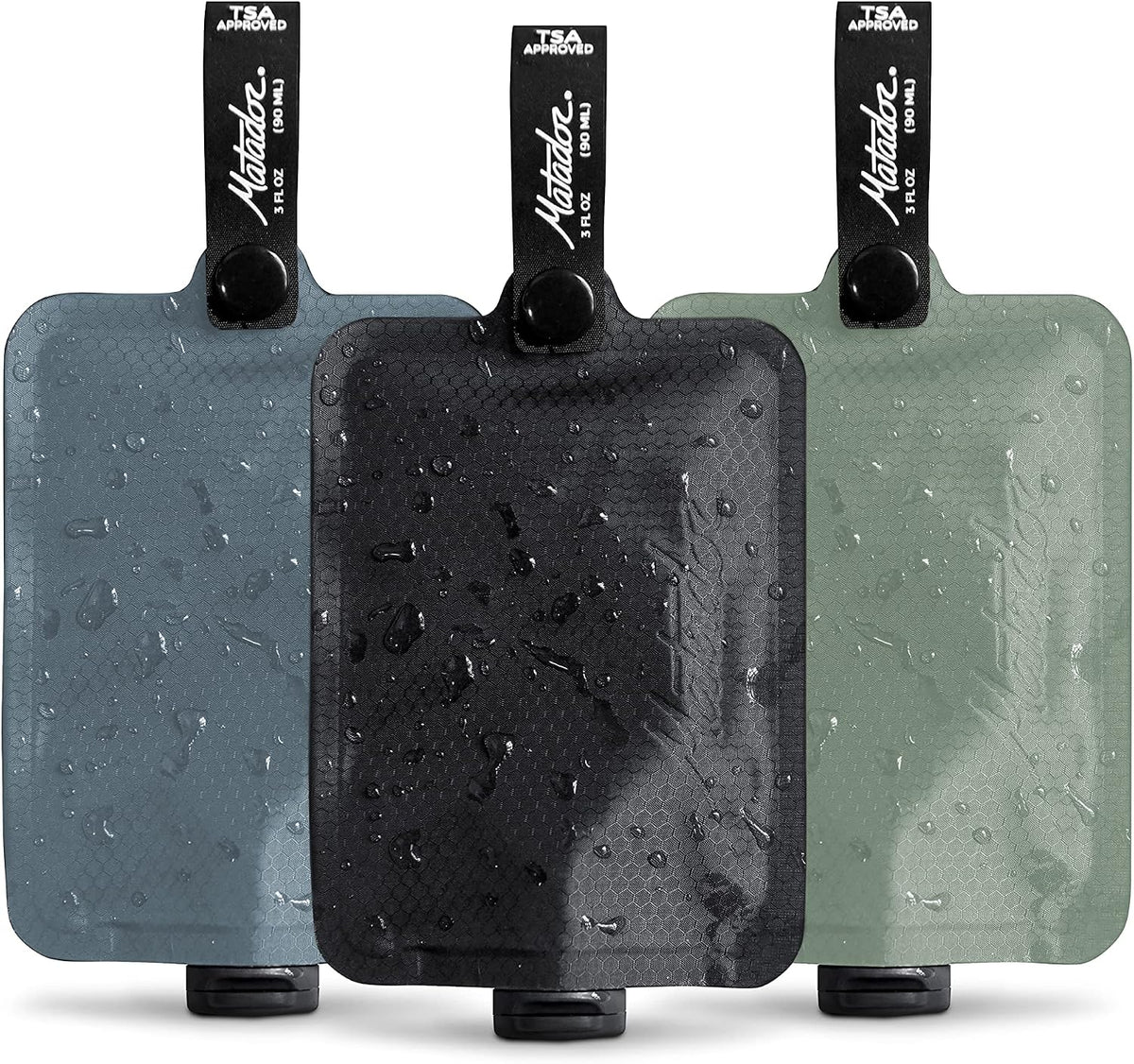 Matador Toiletry Bottles - 3 OZ Travel Bottles for Toiletries; TSA Approved Toiletry Pouches with Labels; Refillable Travel Pouch; Containers for Creams, Gels, Pastes, and Liquids