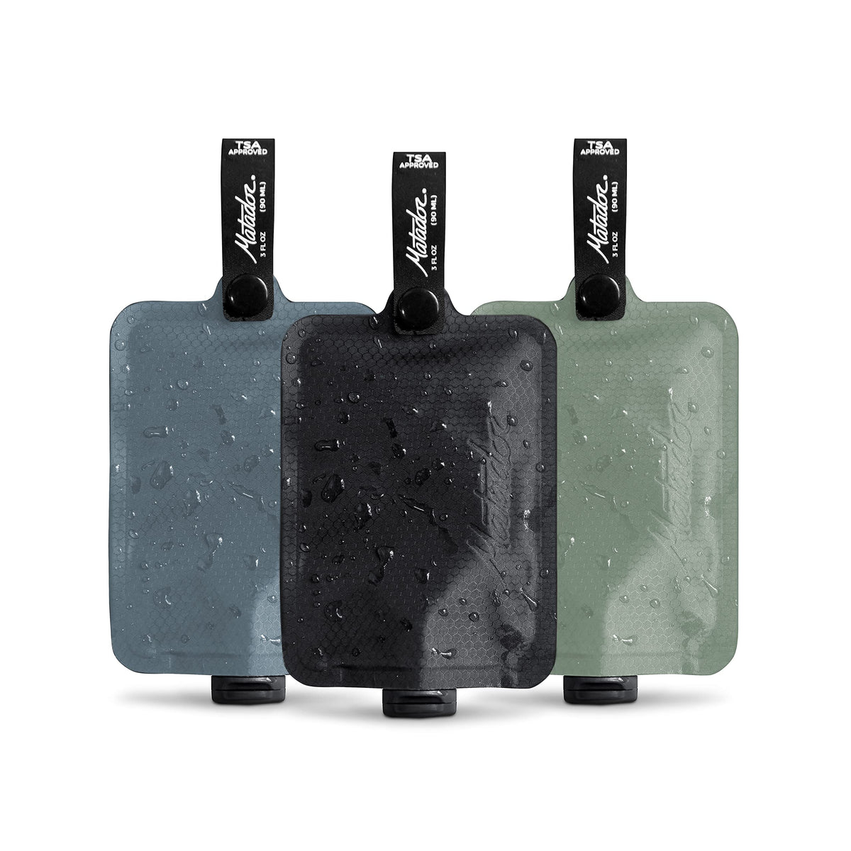 Matador Toiletry Bottles - 3 OZ Travel Bottles for Toiletries; TSA Approved Toiletry Pouches with Labels; Refillable Travel Pouch; Containers for Creams, Gels, Pastes, and Liquids